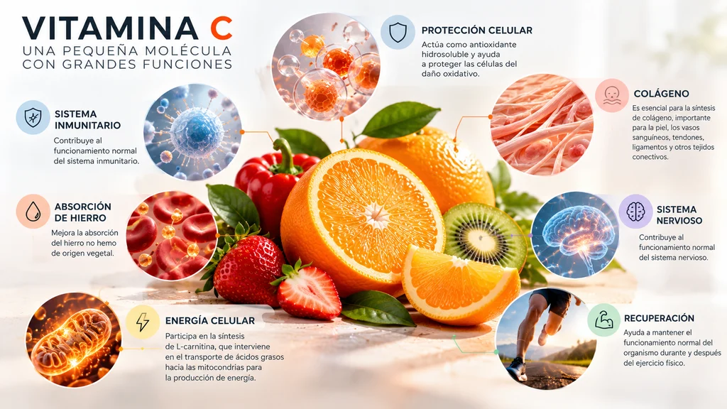Vitamina C: funciones, energía y recuperación